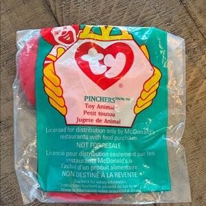 Ty Pinchers Red Toy Animal